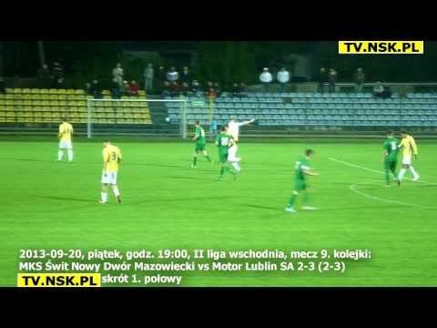 tv.nsk.pl 2013-09-20 MKS Świt Nowy Dwór Mazowiecki - Motor Lublin 2-3 (2-3) skrót 1. połowy