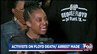 Tamika Mallory and Stephen Jackson speak passionately at rally for George Floyd who was murdered