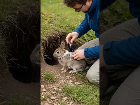 Mounted Micro Camera on a Wild Rabbit — Real Underground Burrow POV Exploration #skunk #bearwise