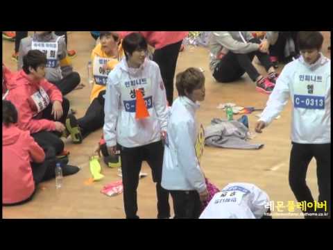 120108 mbc idol athletics championships - infinite super mario