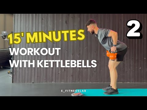 15 Min Kettlebell Full Body Workout – Perfect for Beginners | E_FITNESSLAB
