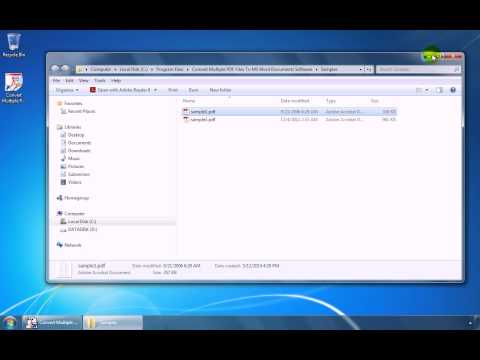 Convert Multiple PDF Files To MS Word Documents Software