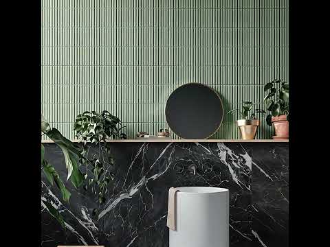 Carrelage mur Décor Gaspésie menthe 32x62,5 cm