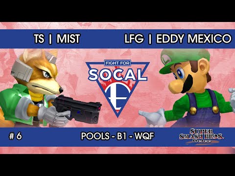 Fight For SoCal 6 - TS | Mist (Fox) VS LFG | Eddy Mexico (Luigi) - SSBM - Pools B1 (WQF)