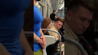 American subway prank 😂 girl reaction #shorts