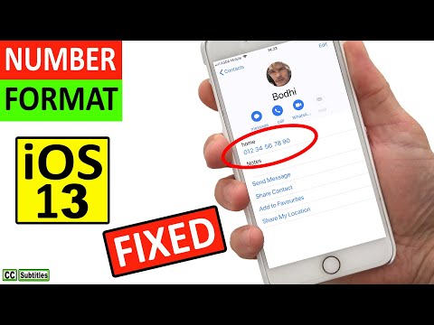 iPhone Telephone Numbers Format Incorrect after IOS Update Fix Video
