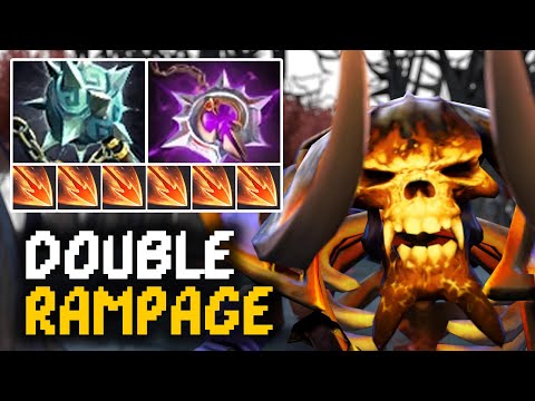 DOUBLE RAMPAGE Clinkz - Gleipnir + Nullifier + Burning Barrage Is Absolutely Broken | Dota 2 7.30b