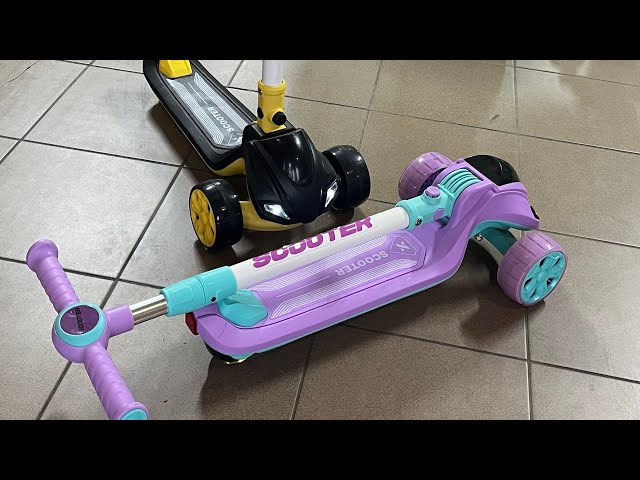 Дитячий триколісний самокат BUG музика, підсвітка, фара Фіолетовий