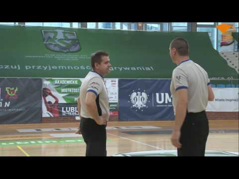 Uczelnia Łazarskiego - AWF Katowice - mecz o III miejsce AMP w koszykówce mężczyzn