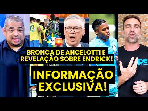 “É INFORMAÇÃO!!! O ANCELOTTI DEU UMA BRONCA FORTE nos JOGADORES, e o ENDRICK iria…” | SELEÇÃO