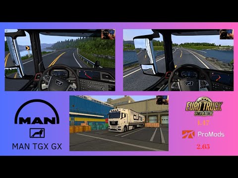 ETS2 1.47. Pro mods 2.65. Free head tracking game video. From Trondheim (N) to Molde (N)