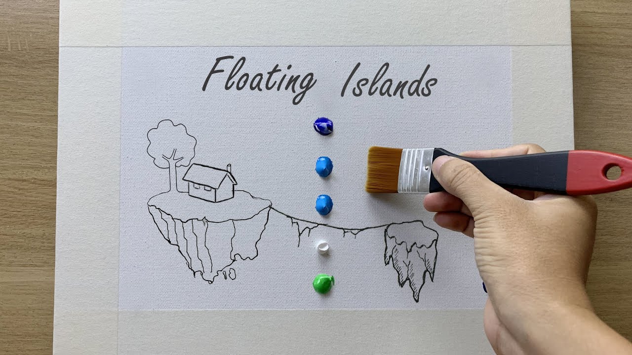 Special Art in August. Floating Island Painting