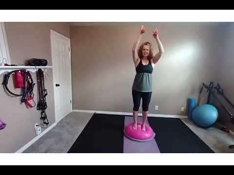 Pilates with BOSU and Light Hand Weights #159