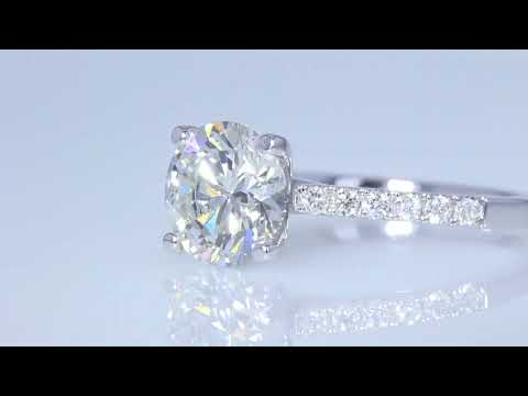 $3995 2.21CTW Colorless Round Brilliant Lab-Grown Diamond Engagement Ring IGI Certified LCRings.com