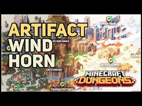 Wind Horn Artifact Minecraft Dungeons AoE Push