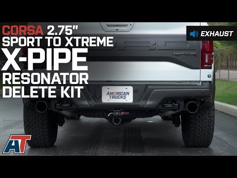 2017 F150 Corsa 2.75" Sport to Xtreme X-Pipe Resonator Delete Kit Raptor Sound Clip & Install