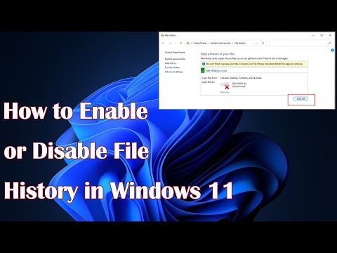 Manage & Delete File History Easily - Enable or Disable  in Windows 11 |