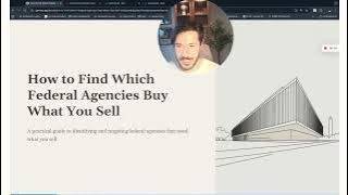 How to Find Federal Agencies that Buy What You sell?