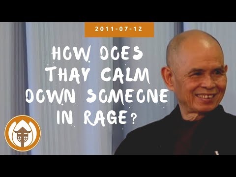 How does Thay calm down someone in rage? |Thich Nhat Hanh answers questions
