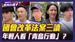 國會改革法案三讀通過 「青鳥行動」年輕人支持？民眾：民進黨說什麼他們就認為是什麼【#風向台灣 街訪】