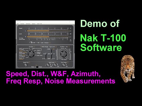 Demonstration of Nak T-100 software for testing of cassette decks