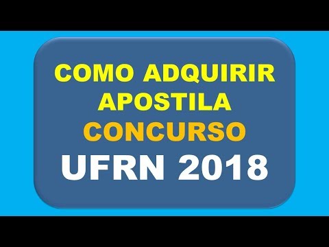 Baixar Grátis Apostila Concurso UFRN 2018