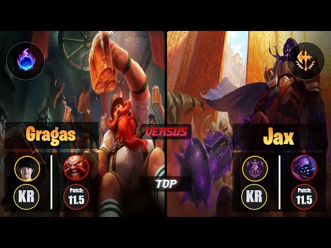 Khan GRAGAS (Top) [Arcane Comet] VS JAX - Master KR Patch 11.5