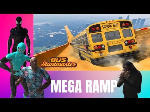 Bus Stunt Simulator | 3d Android app game | mega ramp crash driver | spider bus #gameplay