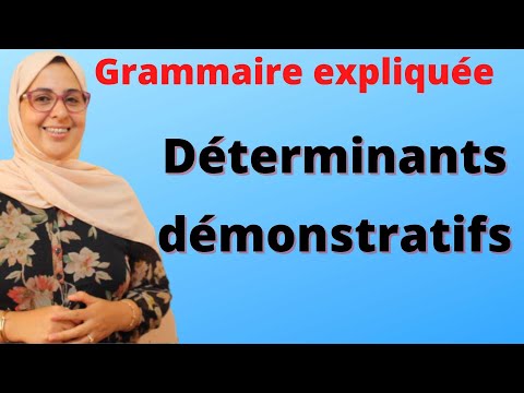 Grammaire leçon 6 les adjectifs démonstratifs