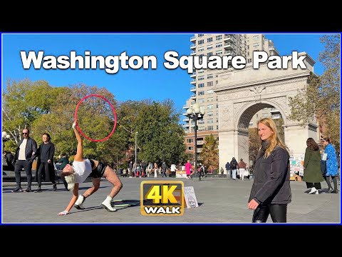 【4K】WALK NEW YORK City USA : Washington Square Park NYC