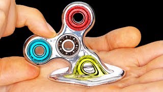 DIY Fidget Spinner MELTS IN YOUR HAND!!!!!!!! Rare Liquid Mirror DIY Fidget Spinners Toys & Tricks