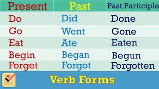Verb Forms in English : 285+ most important forms 