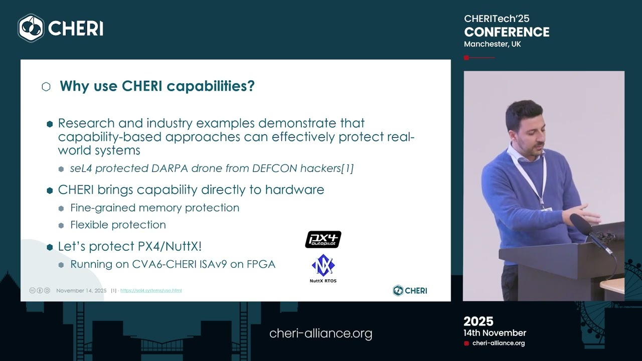 Capability-Based Isolation for UAV Software Stacks: Porting PX4/NuttX to CHERI - Donato Ferraro