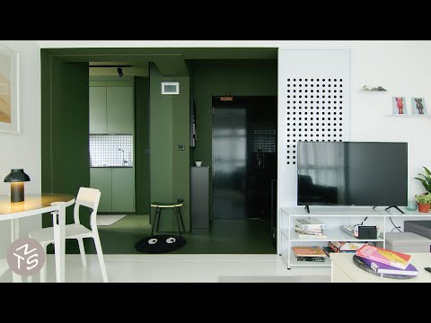 NEVER TOO SMALL: Bold, Two Toned Small Apartment, Singapore - 47sqm/505sqft