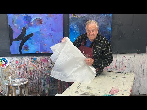 BobBlast 466   "Studio Tip - Covering My Painting Tables"