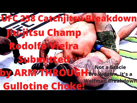UFC 258 Breakdown Rodolfo Vieira Jiu-jitsu Champ Submitted by ARM THROUGH Guillotine Choke! Wolfman