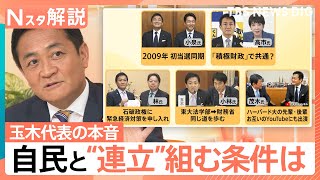 国民民主・玉木代表が生出演、自民と“連立”組むなら条件は？「野党政権」可能性は？【Nスタ解説】｜TBS NEWS DIG