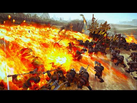 Total War WARHAMMER 2 -  DWARFS vs GREENSKINS | ULTIMATE FIREPOWER OUTPUT | FIRE SUPPORT |4K