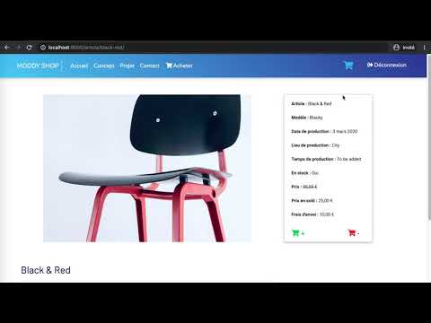 E-commerce project developed using Django, MDBootstrap, jQuery