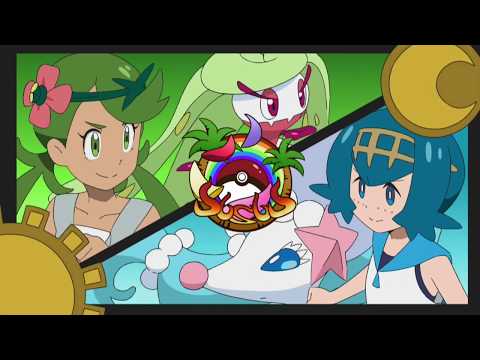 Lana vs Mallow Pokemon Sun and Moon Episode 130 English Dub