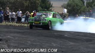 preview picture of video 'Tyre popping at Burnout Warriors 2012'