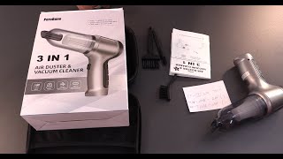 PeroBuno 3-in-1 Mini Handstaubsauger mit Gebläse, 18kPa, 150000 U/min Druckluft, Handsauger,