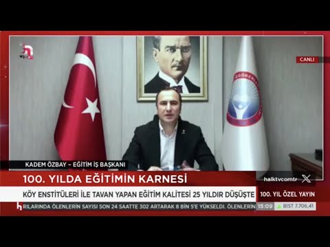 Genel Başkanımız Kadem Özbay, Cumhuriyetin 100. Yılında eğitimin ve eğitimcilerin içinde bulunduğu durum ile ilgili Halk Tv`ye açıklamalarda bulundu.29/10/2023 | EĞİTİM İŞ