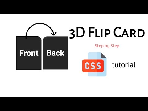 How to make 3D flip card | rotate 3D card on hover #purecss #coding
