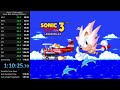 Sonic 3 Knuckles All Emeralds Glitchless Speedrun With Sonic 100 In 1 10 25 Current Record