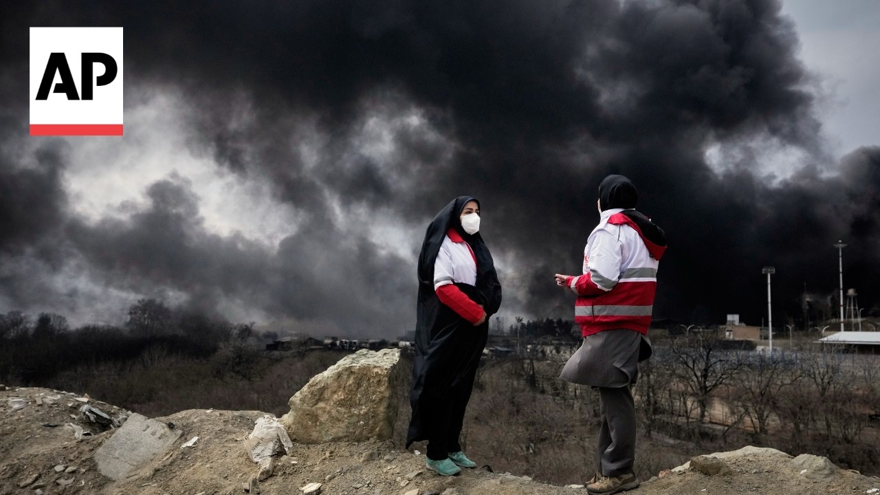 Video | Aftermath of Israel strikes on an oil storage facility in Tehran, Iran