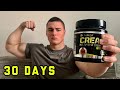 I took CREATINE for 30 days | Physique & Strength Transformation *RESULTS*