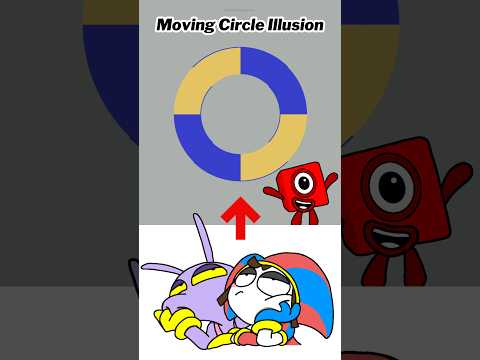How?😵‍💫Moving Circle Optical Illusion😵‍💫NumberBlocks & Jax & Pomni Trick art Animation #illusion