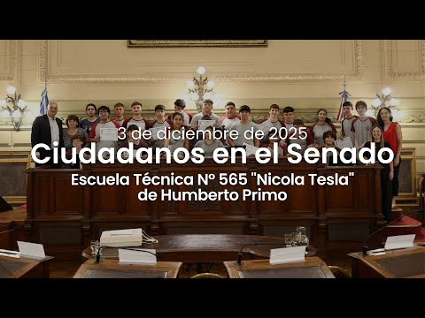 🏛️ CIUDADANOS EN EL SENADO | EETP N° 565 "Nicola Tesla" de Humberto Primo