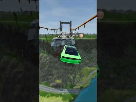 Car jumps in different gravity